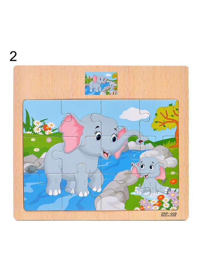 طقم أحجية تركيب صور خشبي على شكل حيوانات - Image 1
