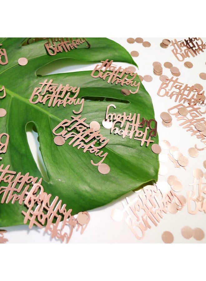 EMAAN Happy Birthday Foil Confetti Rose Gold Birthday Confetti Sequins, Table Sprinkle Dessert Table Decorations Light Up Your Birthday Party (Rose Gold) - Image 2