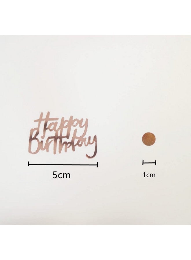 EMAAN Happy Birthday Foil Confetti Rose Gold Birthday Confetti Sequins, Table Sprinkle Dessert Table Decorations Light Up Your Birthday Party (Rose Gold) - Image 4