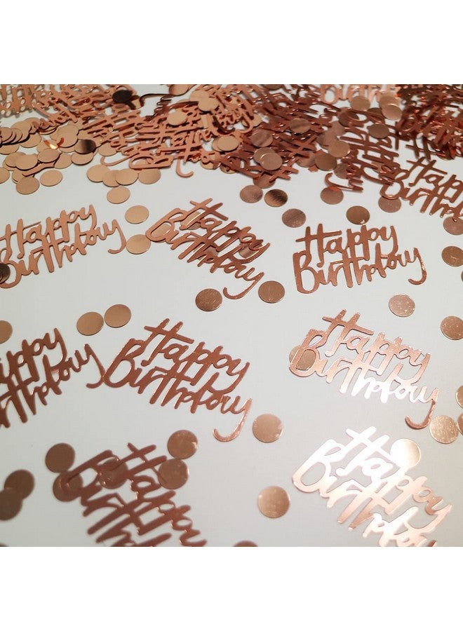 EMAAN Happy Birthday Foil Confetti Rose Gold Birthday Confetti Sequins, Table Sprinkle Dessert Table Decorations Light Up Your Birthday Party (Rose Gold) - Image 5