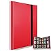 AITIME 360 Pockets Trading Card Binder Album Side Loading PP Pockets Sleeves Cards and Coupons Protector Storage Book Red - Image 3