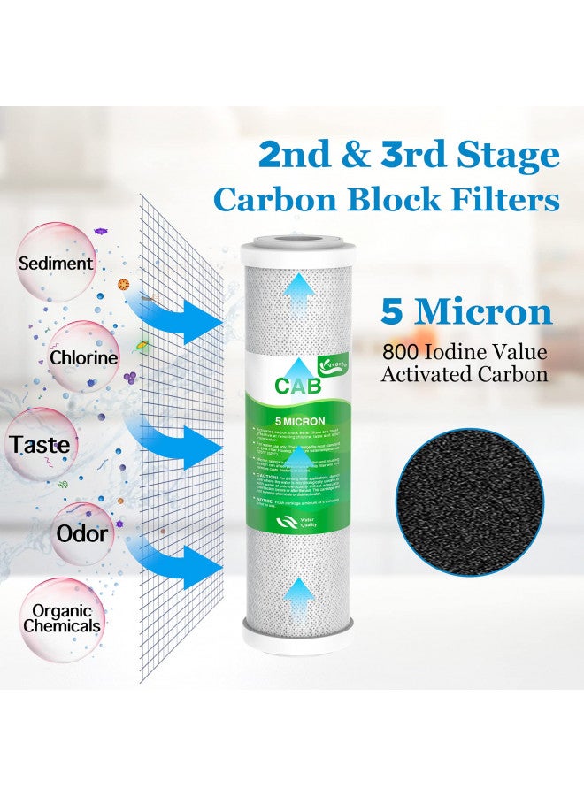 Vegebe Compatible APEC 3-Stage Reverse Osmosis Water Filter Replacement Set, Essence & Ultimate Series Pre-Filter for ROES-50, ROES-75, ROES-PH75, RO-45, RO-90, RO-PH90, WFS-1000, RO-Hi, RO-PERM, RO-Pump - Image 3