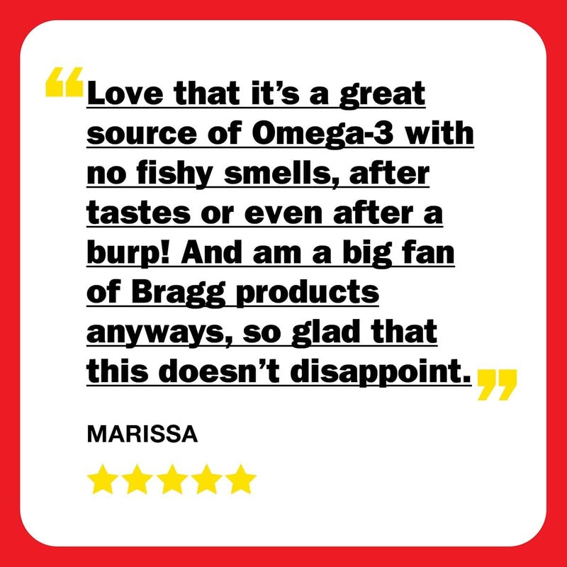 Bragg Omega3 Supplement Capsules with DHA and EPA  60 Vegan Softgels  SustainablySourced Marine Algae  Supports Eye and Brain Health - Image 5
