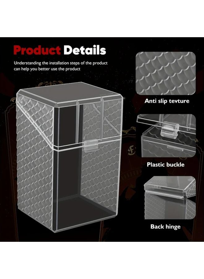 2 Pack Black Heavy Duty Clear Trading Card Organizer Box With Flip Top Lid - Image 5