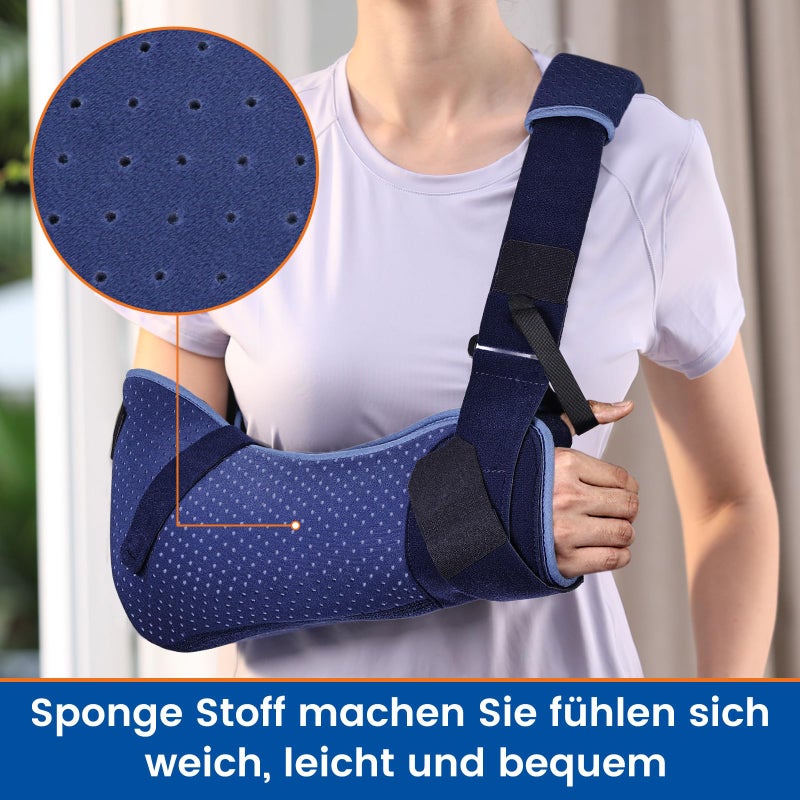 Willcom Arm Sling for Shoulder Injury with Waist Strap - Immobilizer Brace Support for Sleeping, Rotator Cuff Surgery(Comfort Version, Right, Medium, 28.5-41 inch) - Image 3