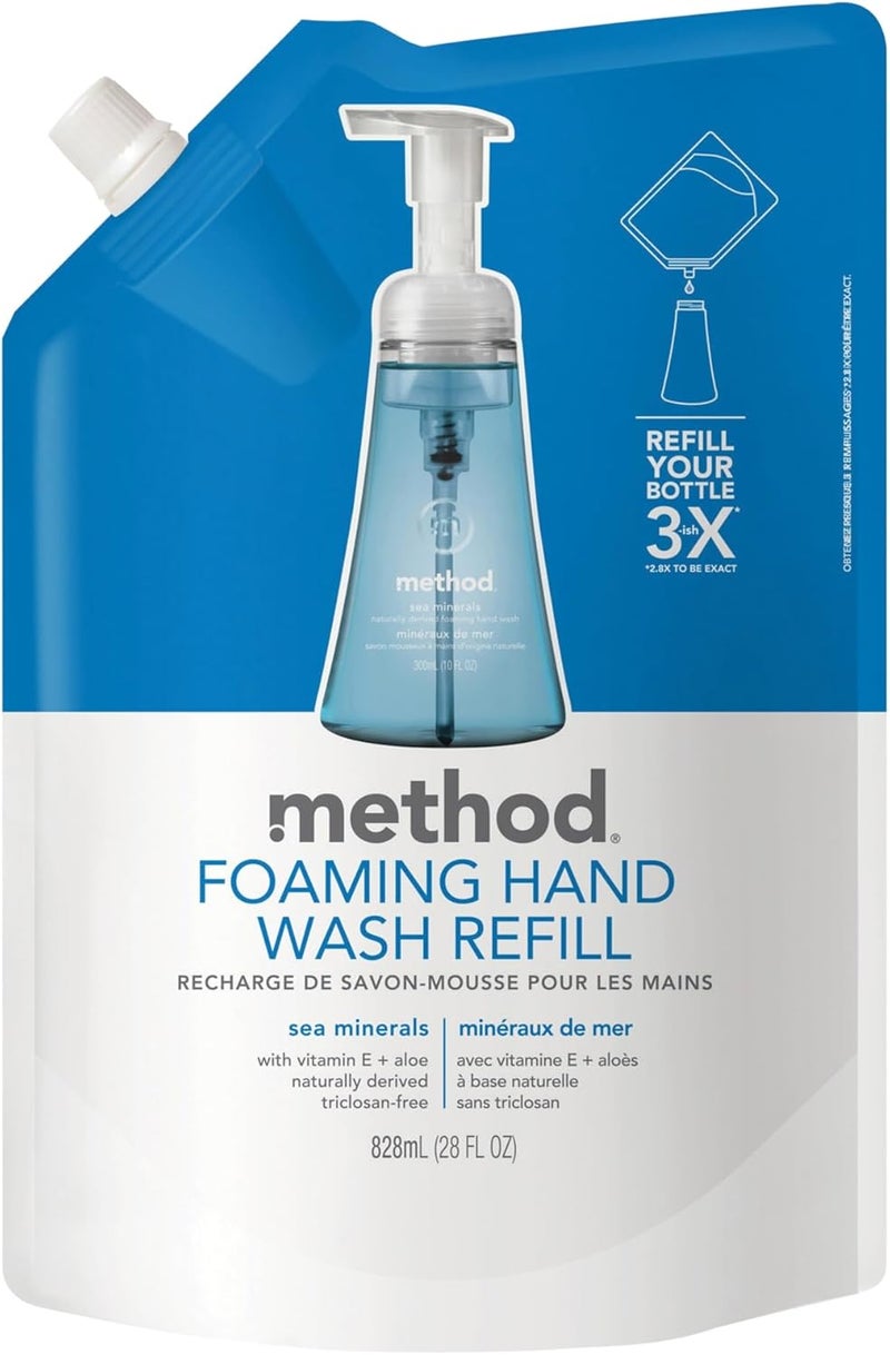 Method Foaming Hand Wash Refill Pouch with Sea Minerals - 28 oz - Image 1