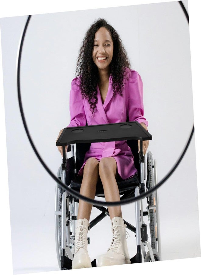 PACKOVE Wheelchair Dining Tray Table with Cup Holder Detachable Surface Lightweight and Wheelchair Accessory for Easy Mealtime and Mobility Scooter Use - Image 4