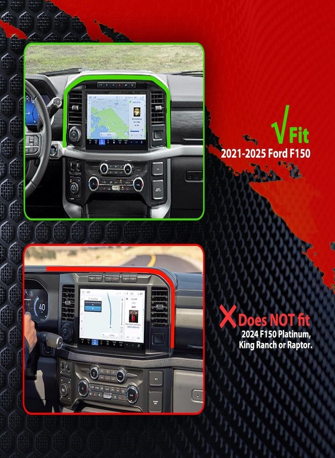 WXRYLYN 2025 2024 F150 Metal Dash Platform Phone Mount Magnetic Phone Holder for 2021-2025 F150 & 2021-2023 Raptor Cell Phone Holder Dash Phone Mount 2024 F150 Dash Mount - Image 2