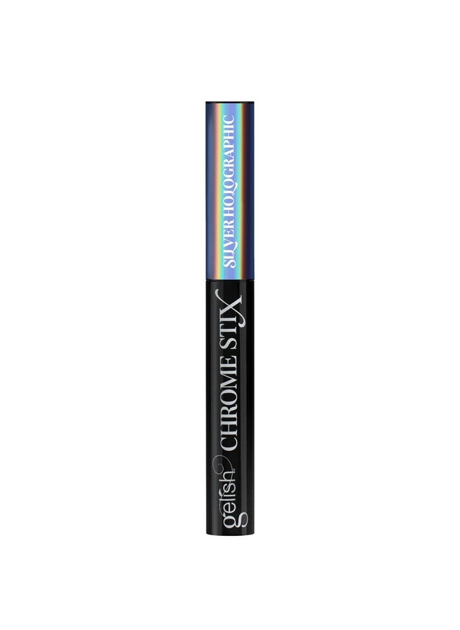 Gelish Gelish Chrome Stix, Chrome Nail Powder, Nail Art for Stunning Metallic Finish, Long-Lasting, Easy Application, Perfect for Professional and At-Home Use, 5g (Silver Holographic)  - Image 1