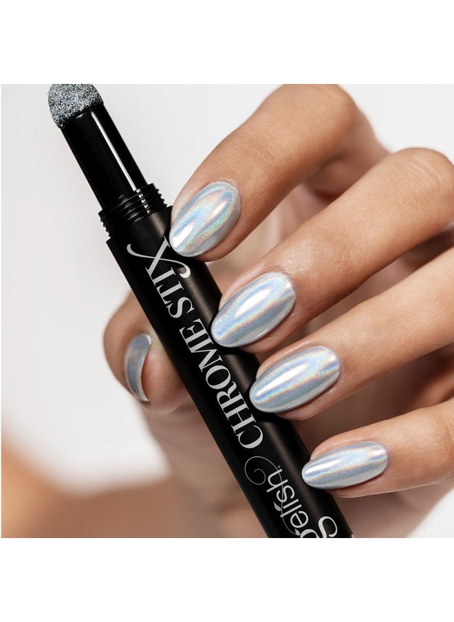 Gelish Gelish Chrome Stix, Chrome Nail Powder, Nail Art for Stunning Metallic Finish, Long-Lasting, Easy Application, Perfect for Professional and At-Home Use, 5g (Silver Holographic)  - Image 3