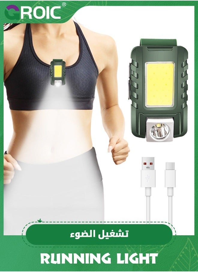 GROIC Running Light, Magnetic Clip On Light for Runners Rechargeable Safety Lights Walking at Night, LED Wearable Small Lightweight Jogging Outdoor Jogger  - Image 1