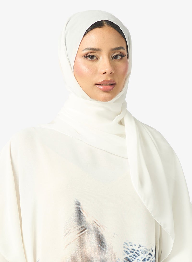 hayas closet Feather Cuff Detail Abaya - Image 5