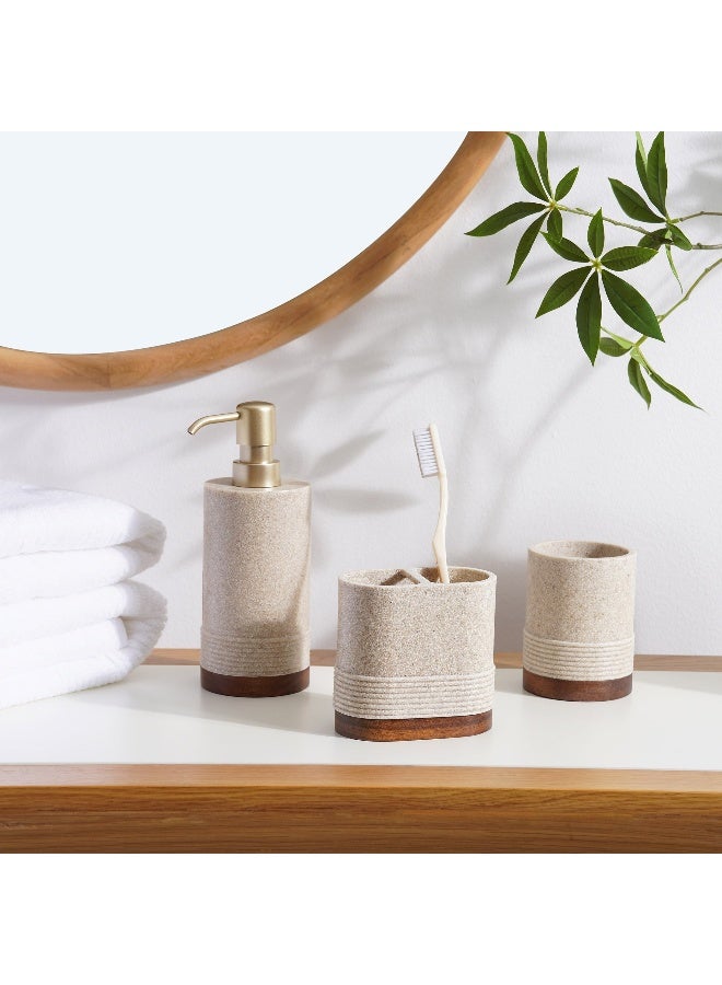 Pan Home Viviette Toothbrush Holder 10.5X6.5X10Cm - Beige - Image 4