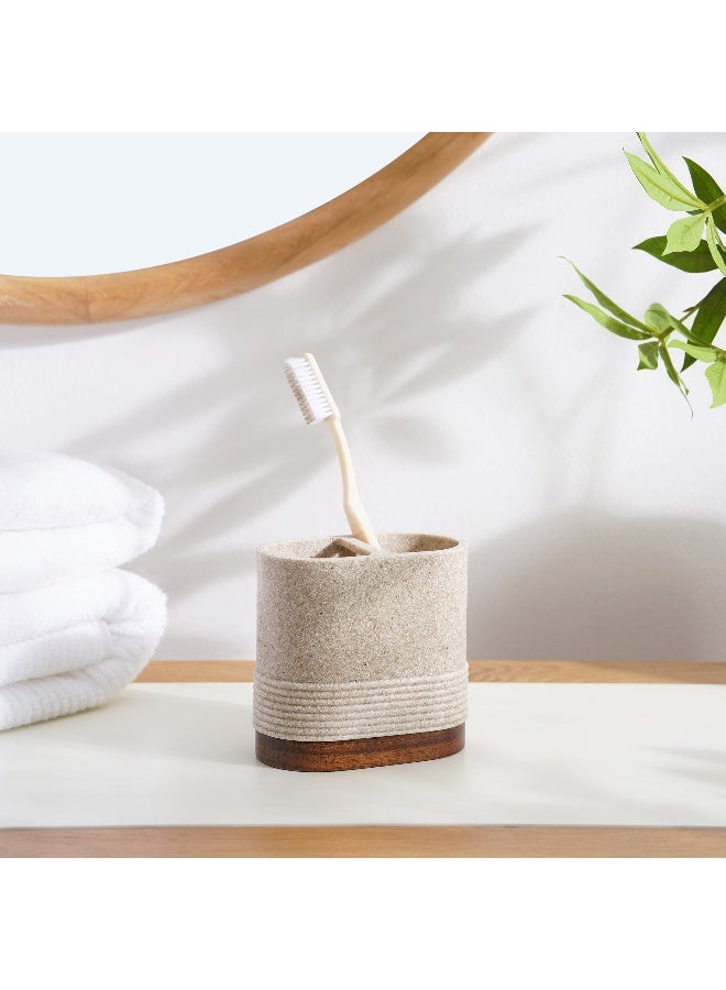 Pan Home Viviette Toothbrush Holder 10.5X6.5X10Cm - Beige - Image 2