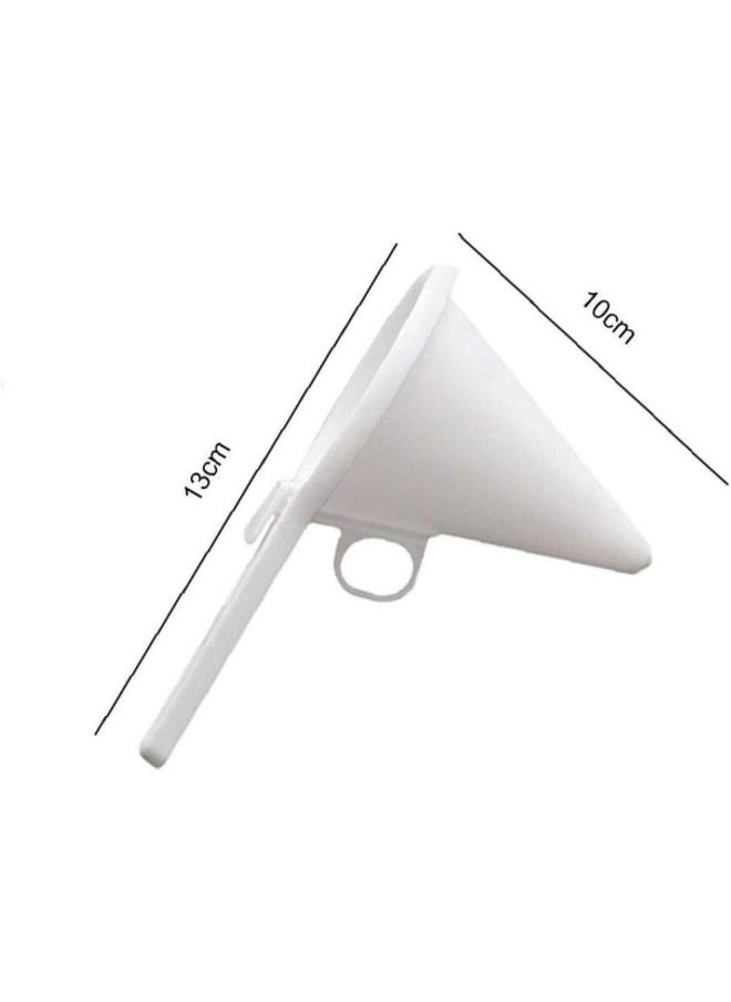 silvercnc - 1Pc Kitchen DIY Convenient Chocolate Candy Icing Funnel Mold White Foodgrade Plastic Pancake Cream Batter Dispenser Cake Tool - Image 1