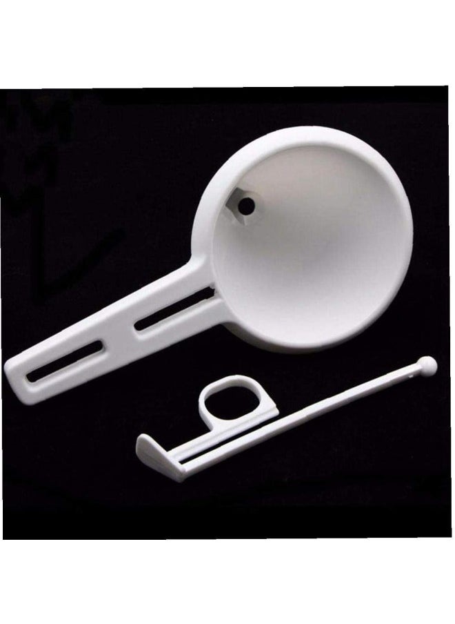 silvercnc - 1Pc Kitchen DIY Convenient Chocolate Candy Icing Funnel Mold White Foodgrade Plastic Pancake Cream Batter Dispenser Cake Tool - Image 1