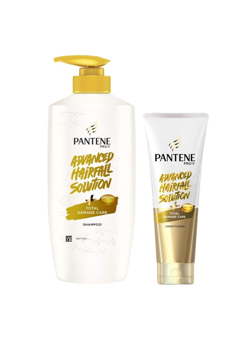 Pantene Advanced Hairfall Solution Total Damage Care Shampoo Gold Pantene Advanced Hair Fall Solution Total Damage Care Conditioner - Image 1