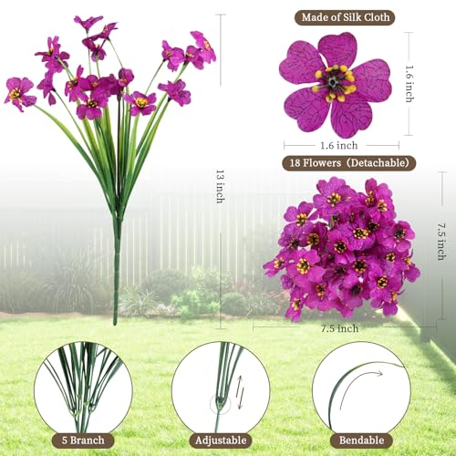 ColoPlay 24 Red Lotus Bundles Artificial Flowers for Outdoors/Indoors Fake Flowers Plants for Indoor Outside Garden Porch Window Box Home Wedding Farmhouse - Image 2