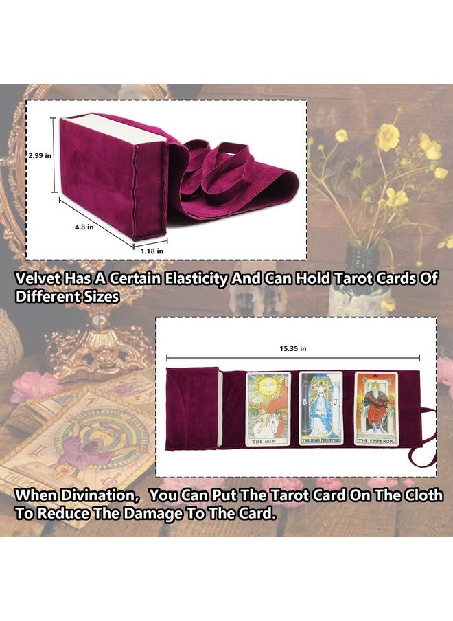 Knana - 3Pcs Velvet Tarot Bags Set Tarot Cards Holder Bag,Tarot Card Pouches,Tarot Carrying Bag For Tarot Cards And Oracle Decks Purple&Dark Blue - Image 1