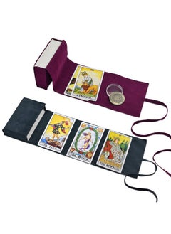 3Pcs Velvet Tarot Bags Set Tarot Cards Holder Bag,Tarot Card Pouches,Tarot Carrying Bag For Tarot Cards And Oracle Decks Purple&Dark Blue
