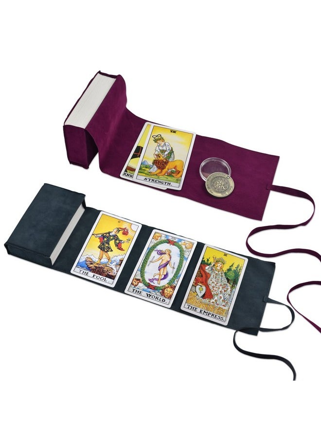 Knana - 3Pcs Velvet Tarot Bags Set Tarot Cards Holder Bag,Tarot Card Pouches,Tarot Carrying Bag For Tarot Cards And Oracle Decks Purple&Dark Blue - Image 1