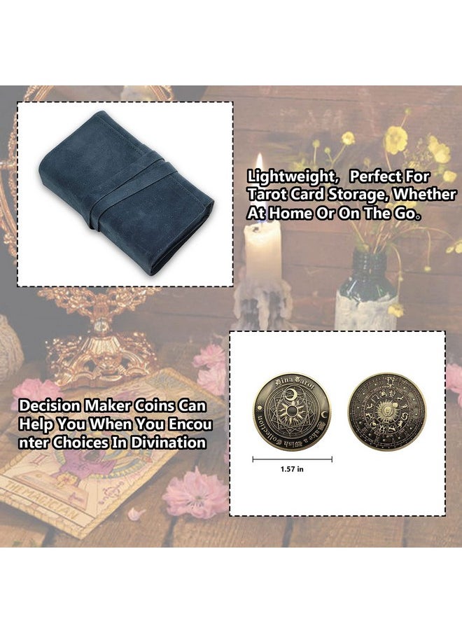 Knana - 3Pcs Velvet Tarot Bags Set Tarot Cards Holder Bag,Tarot Card Pouches,Tarot Carrying Bag For Tarot Cards And Oracle Decks Purple&Dark Blue - Image 1