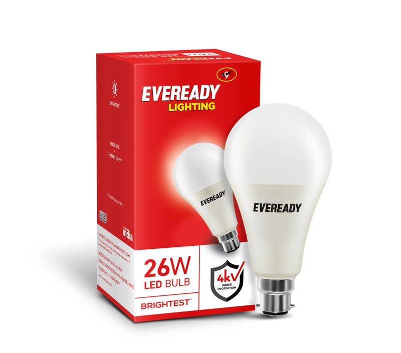Eveready 26W Led Bulb | 65K Lumen | 4KV Surge Protection | B22d 90Lm/W | Pack of 1 - Image 2