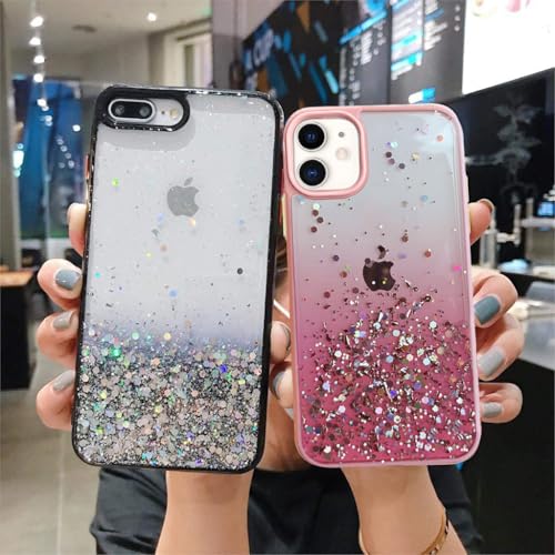VONZEE® Case Compatible with iPhone 11 (6.1 inch), Non Moving Glitter Cover for Girls & Women Soft TPU Shockproof Anti Scratch Drop Protection Cover (Pink) - Image 3