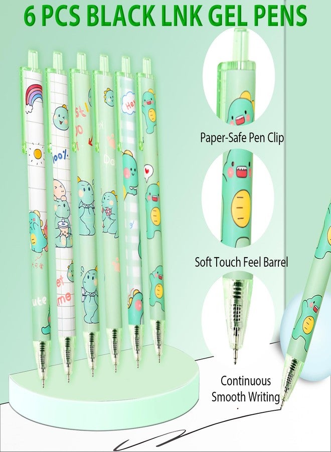 Daphilly Dinosaur School Supplies,Includes Erasers,Mechanical Pencils,Lead Refills,Pens,Stickers,Sticky Notes,Ballpoint Pens,Pencil Holder,for Office School Supplies - Image 5