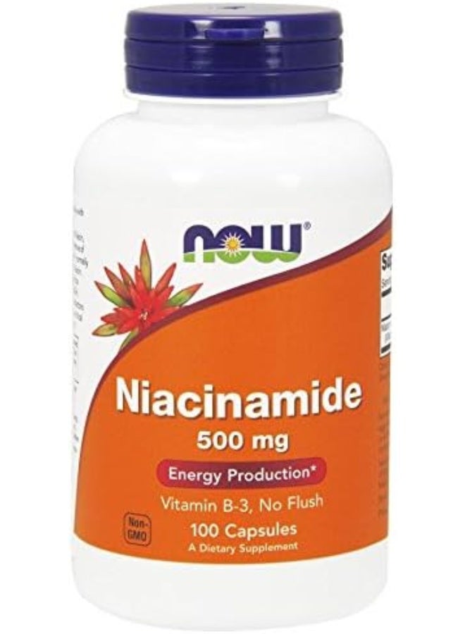 NOW Foods Niacinamide Vitamin B-3 Capsules (100 Caps, 500mg) - Image 3