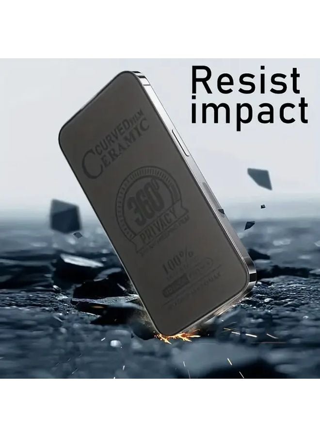 2Pcs Matte Privacy Anti Spy Ceramic Screen Protector For iPhone 16 - Image 3