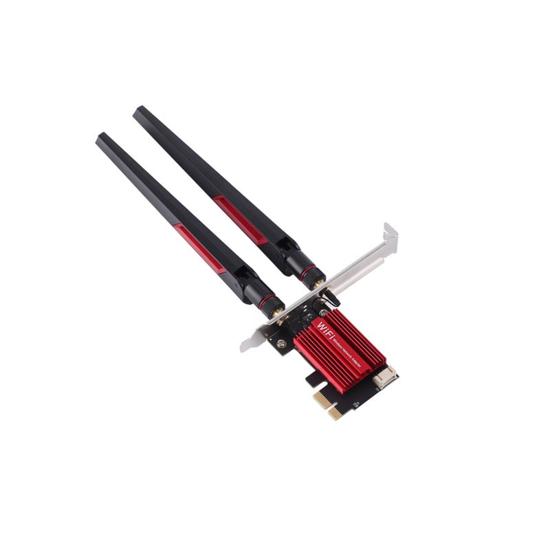 بطاقة واي فاي PCIE 7260AC Pro 1200 ميجابت في الثانية، نطاق مزدوج 2.4 جيجاهرتز و5 جيجاهرتز، بطاقة شبكة لاسلكية PCIE مع بلوتوث 4.0 مع 2 ذراعين كابلية بزيادة كسب 10 دبي للنظام التشغيل ويندوز 7 و8 و10 و11 - Image 2