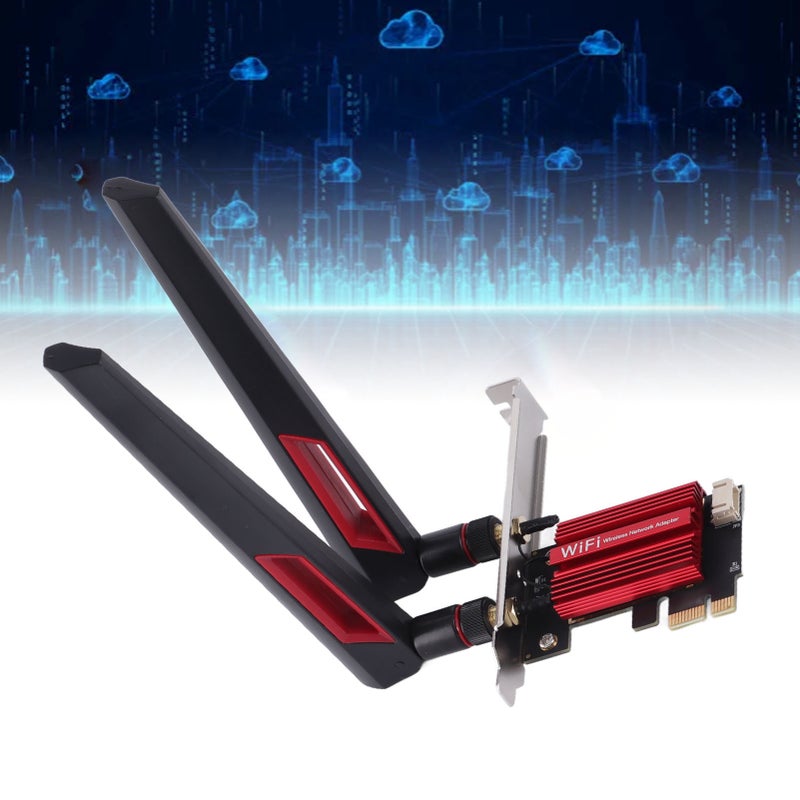 بطاقة واي فاي PCIE 7260AC Pro 1200 ميجابت في الثانية، نطاق مزدوج 2.4 جيجاهرتز و5 جيجاهرتز، بطاقة شبكة لاسلكية PCIE مع بلوتوث 4.0 مع 2 ذراعين كابلية بزيادة كسب 10 دبي للنظام التشغيل ويندوز 7 و8 و10 و11 - Image 5