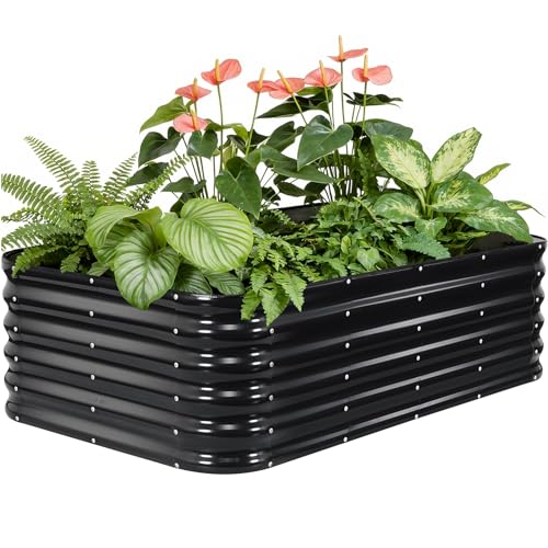 TwentyNext 5×3×1.4FT Galvanized Raised Garden Bed Outdoor, Metal Raised Garden Bed Kit, Large Planter Raised Beds, 4 In1 Modular Raised Planter Box Outdoor,Raised Beds for Gardening for Vegetables Flowers Herbs - Image 1