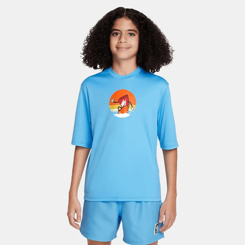 نايكي تيشيرت السباحة لوجو هيدروجارد للأطفال