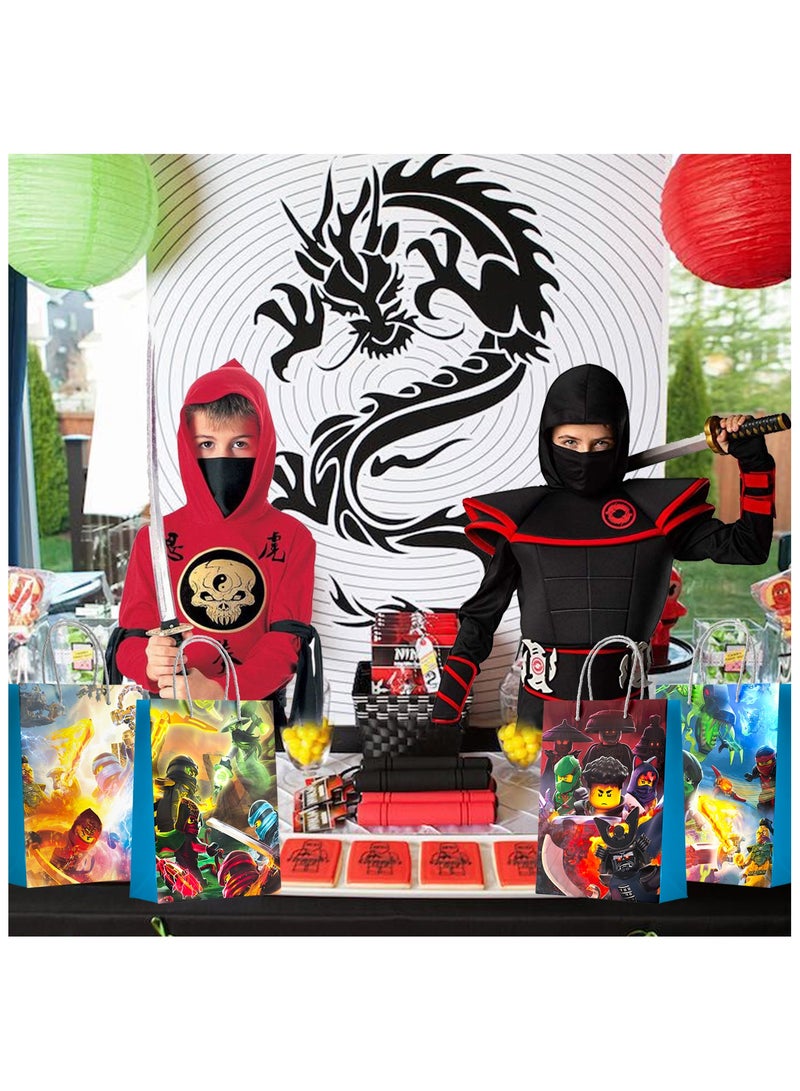 FRUITFUL PARTY Ninja Favor Bags - 16 Pcs Ninja Party Bags, Ninja Birthday Favor Bags, Ninja Candy Bags for Boys/Girls Kids Ninja Theme Birthday Party Decoration Supplies - Image 5