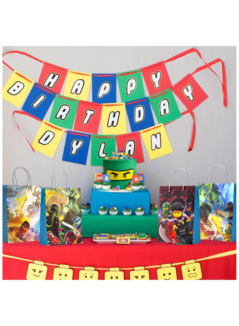 FRUITFUL PARTY Ninja Favor Bags - 16 Pcs Ninja Party Bags, Ninja Birthday Favor Bags, Ninja Candy Bags for Boys/Girls Kids Ninja Theme Birthday Party Decoration Supplies - Image 4