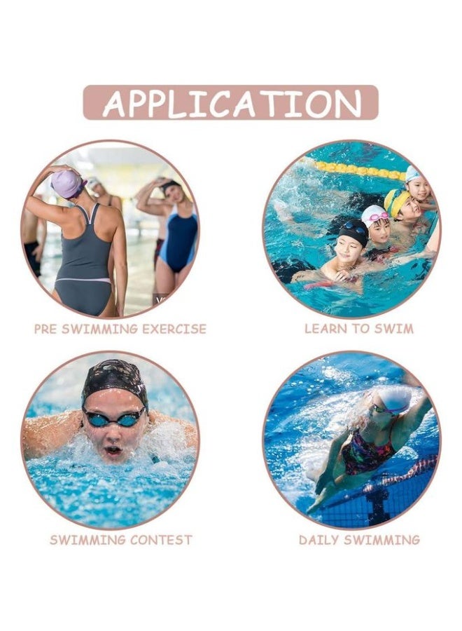 MUMS PLANET High-performance silicone swim cap with a hydrodynamic shape, one size fits all for adults - multi-color-Swimming cap - beach and pool supplies - Image 5