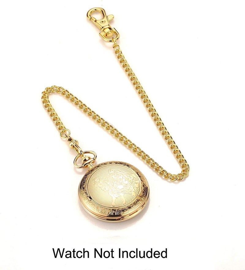 BoShiYa Pocket Watch Chain Gold/Silver Vintage Metal Alloy Albert Vest Lobster Clasps Chain Link - Image 2