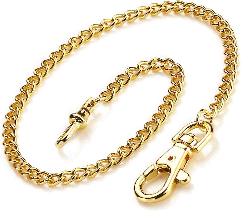 BoShiYa Pocket Watch Chain Gold/Silver Vintage Metal Alloy Albert Vest Lobster Clasps Chain Link - Image 1