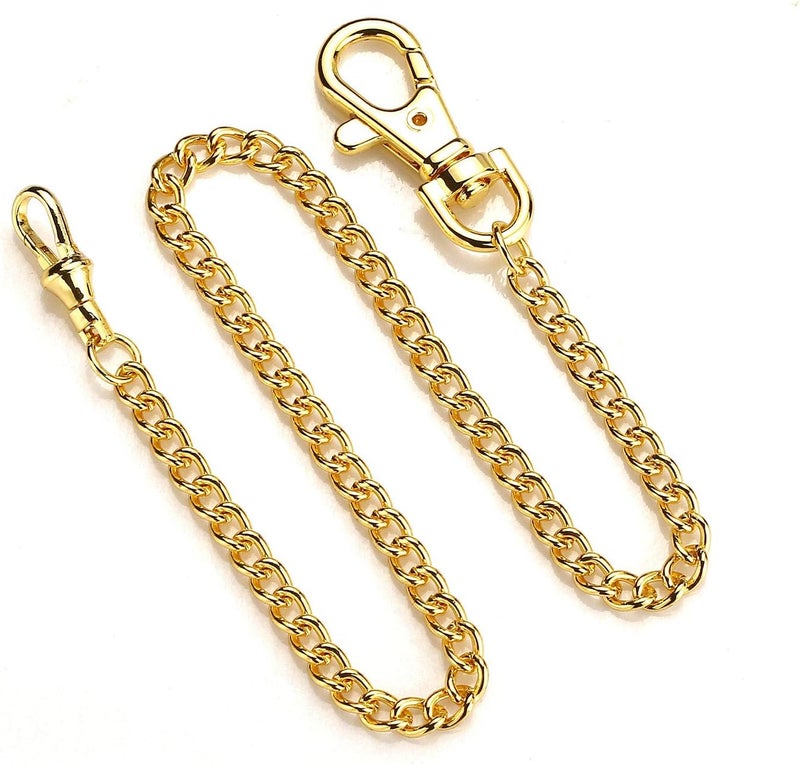 BoShiYa Pocket Watch Chain Gold/Silver Vintage Metal Alloy Albert Vest Lobster Clasps Chain Link - Image 4