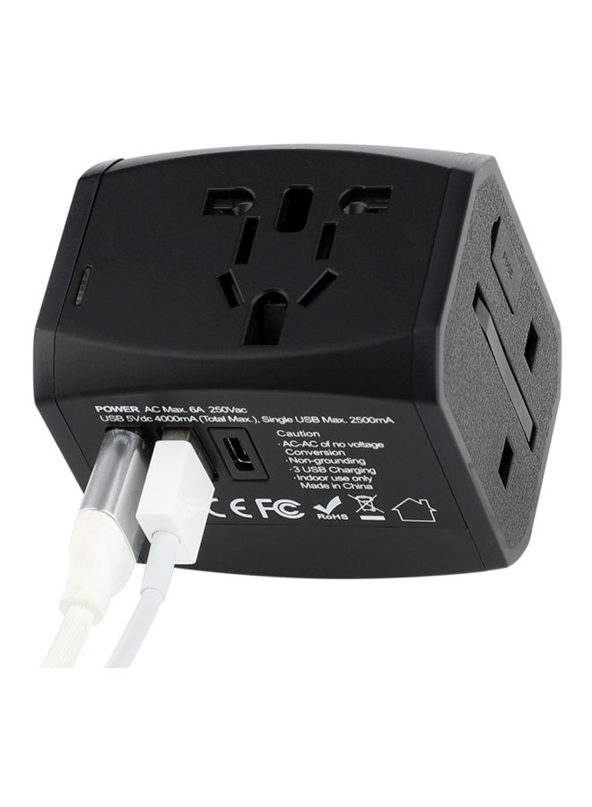 NIBEMINENT Dual Port Travel Adapter Black - Image 4