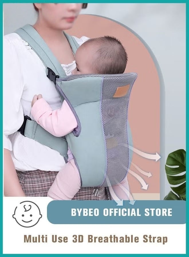 HOOKOR Baby Adjustable Wraps Carrier, Breathable Ergonomic Front Facing/Back Carriers for Newborn Newborn to Toddler 0-15kg, One Size Fits All - Image 1