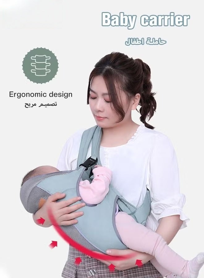 HOOKOR Baby Adjustable Wraps Carrier, Breathable Ergonomic Front Facing/Back Carriers for Newborn Newborn to Toddler 0-15kg, One Size Fits All - Image 2