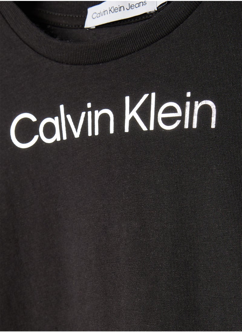 Calvin Klein Jeans Girls Metallic Logo T-Shirt  - Image 3