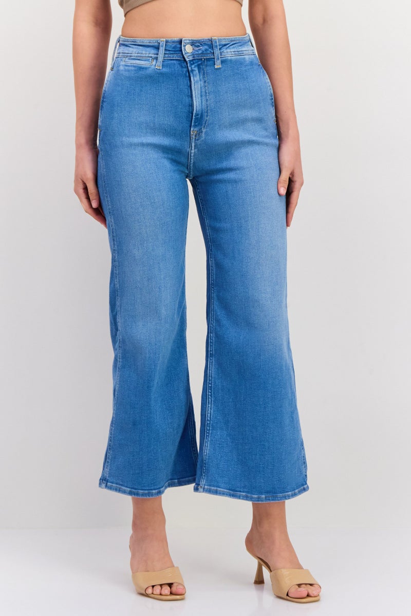 Pepe Jeans جينز نسائي بقصة عادية وارتفاع عالٍ، أزرق - Image 1