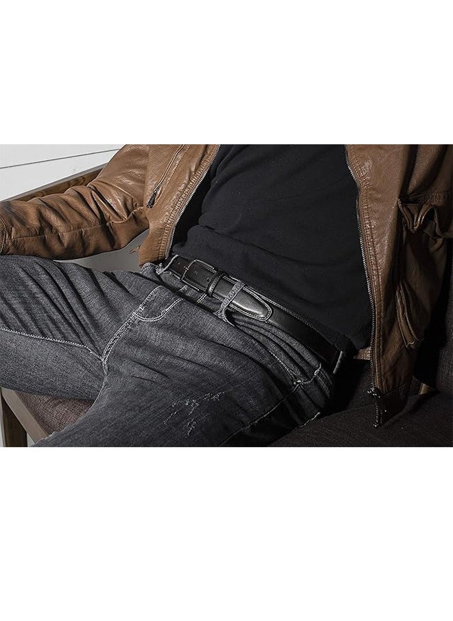 Generic Men's Belt, Stylish And Classic Design, Suitable For Work, Business And Leisure. Men's Formal Belt Black Jeans Belt  - Image 3