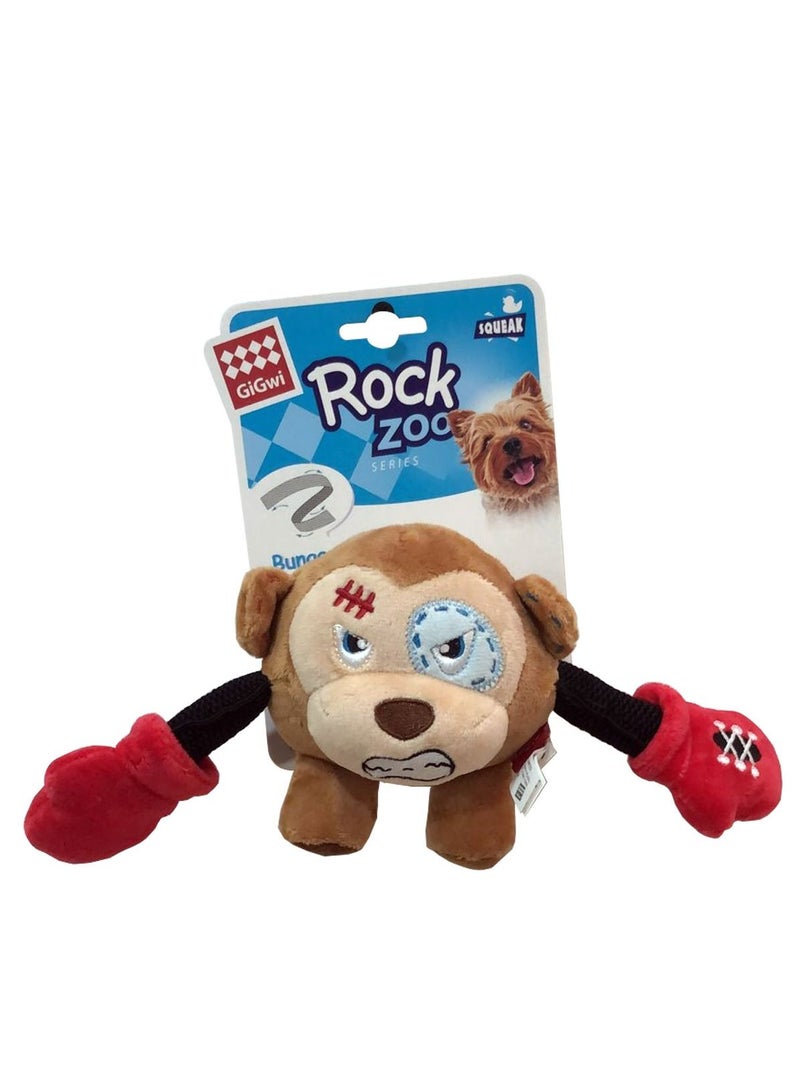 Rock Zoo King Boxer Monkey with Squeaker and Crinkle Multicolor S