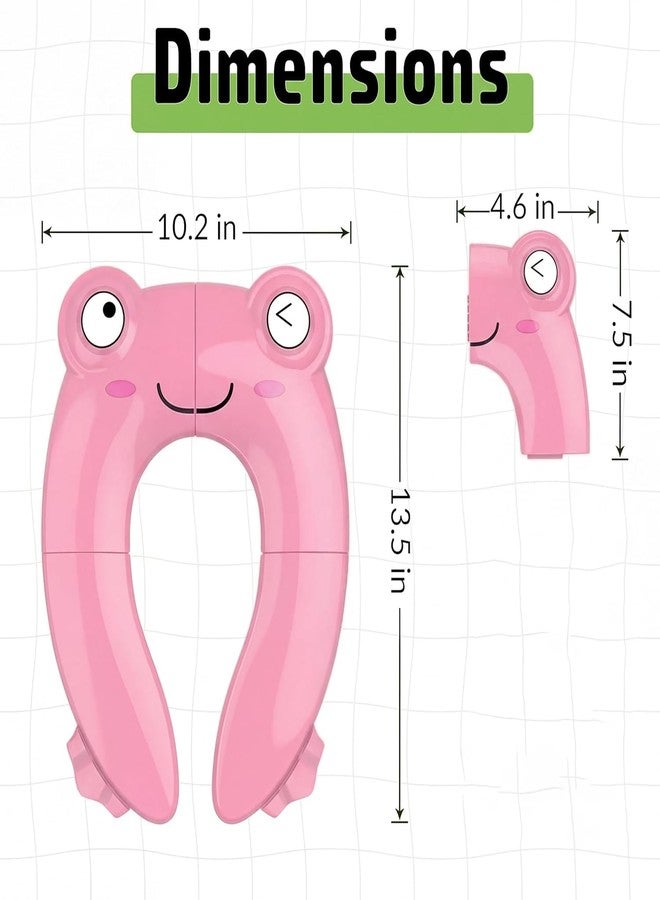 XML Toilet Seat for Kids 1 to 5 years Child Non Slip Baby Potty Training for Boys and Girls Western Toilets Gloss Finish, Smooth and comfortable Seating Bathroom Accessories (PINK-FOLDING-TOILET-SHEET) - Image 2