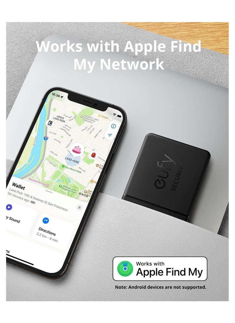eufy - eufy Security by Anker SmartTrack Card (Black, 1-Pack), Works with Apple Find My (iOS Only), Wallet Tracker, Phone Finder, Water Resistant(Android Not Supported) - 18 Months Warranty - Image 1